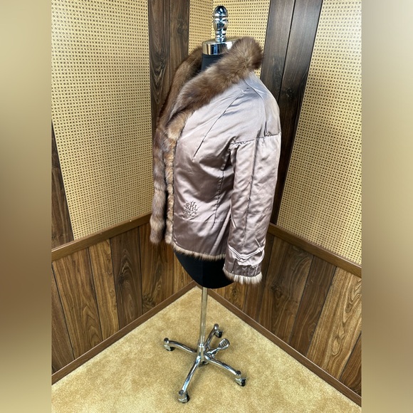 VINTAGE BERGDORF GOODMAN RUSSIAN SABLE FUR COAT CROP JACKET BOLERO SMALL 4 - 6 - Picture 9 of 12